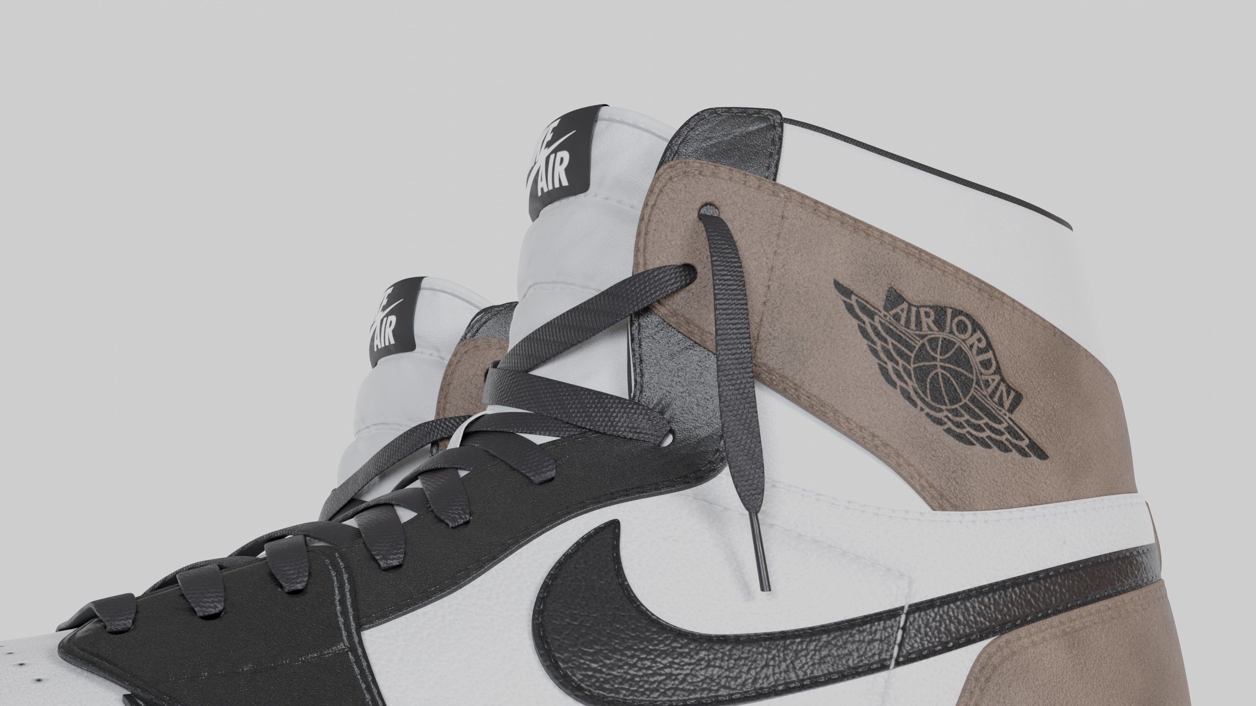 Jordan 1 High OG Mocha  Low-poly 3D model_22