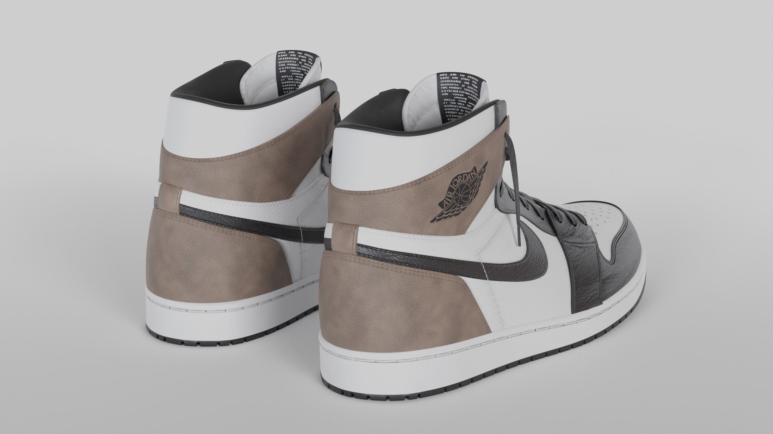 Jordan 1 High OG Mocha  Low-poly 3D model_24