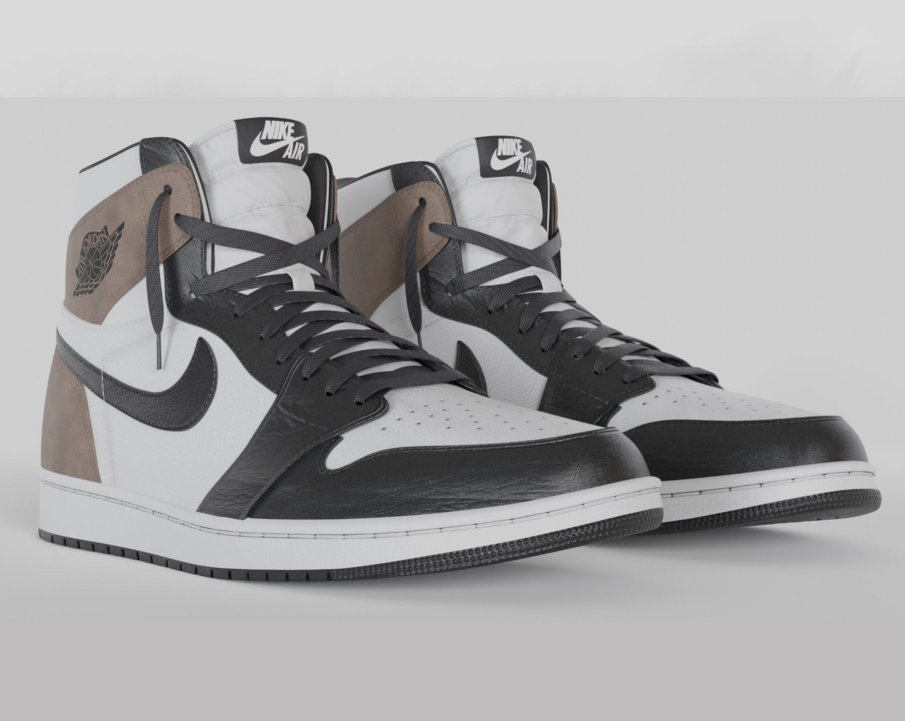 Jordan 1 High OG Mocha  Low-poly 3D model_38