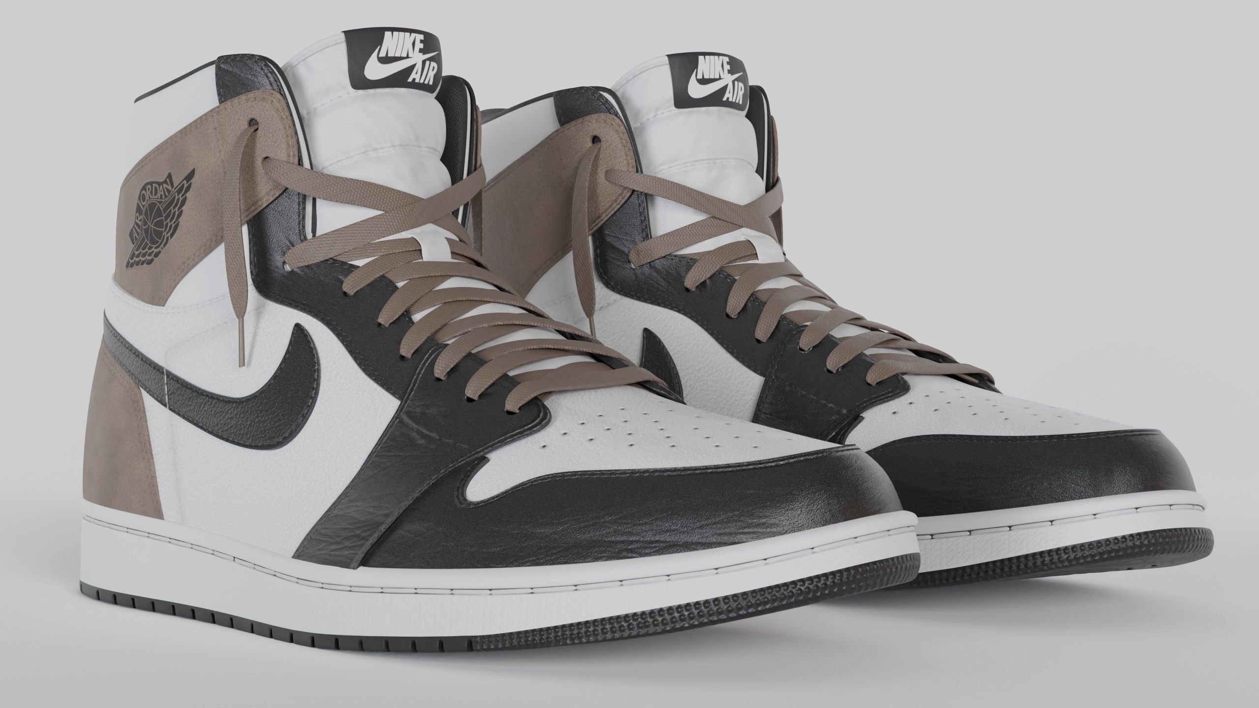 Jordan 1 High OG Mocha  Low-poly 3D model_7