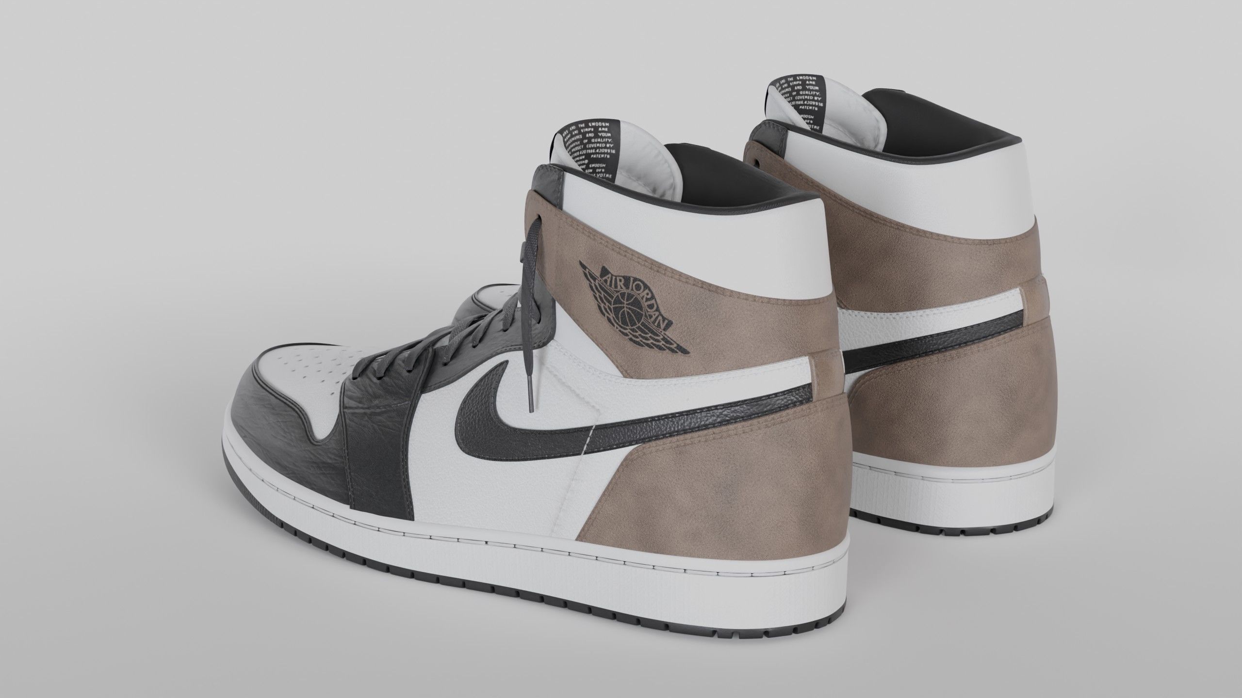 Jordan 1 High OG Mocha  Low-poly 3D model_26