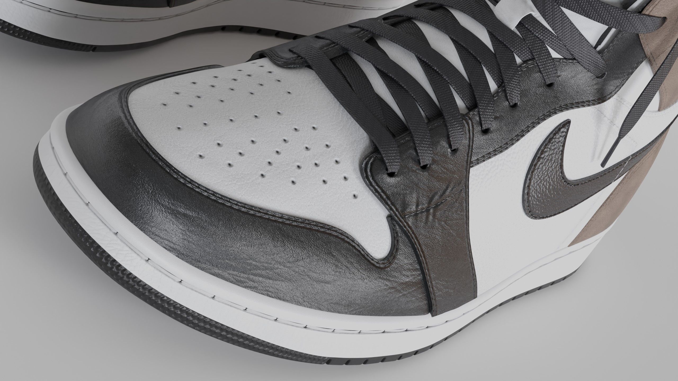 Jordan 1 High OG Mocha  Low-poly 3D model_3