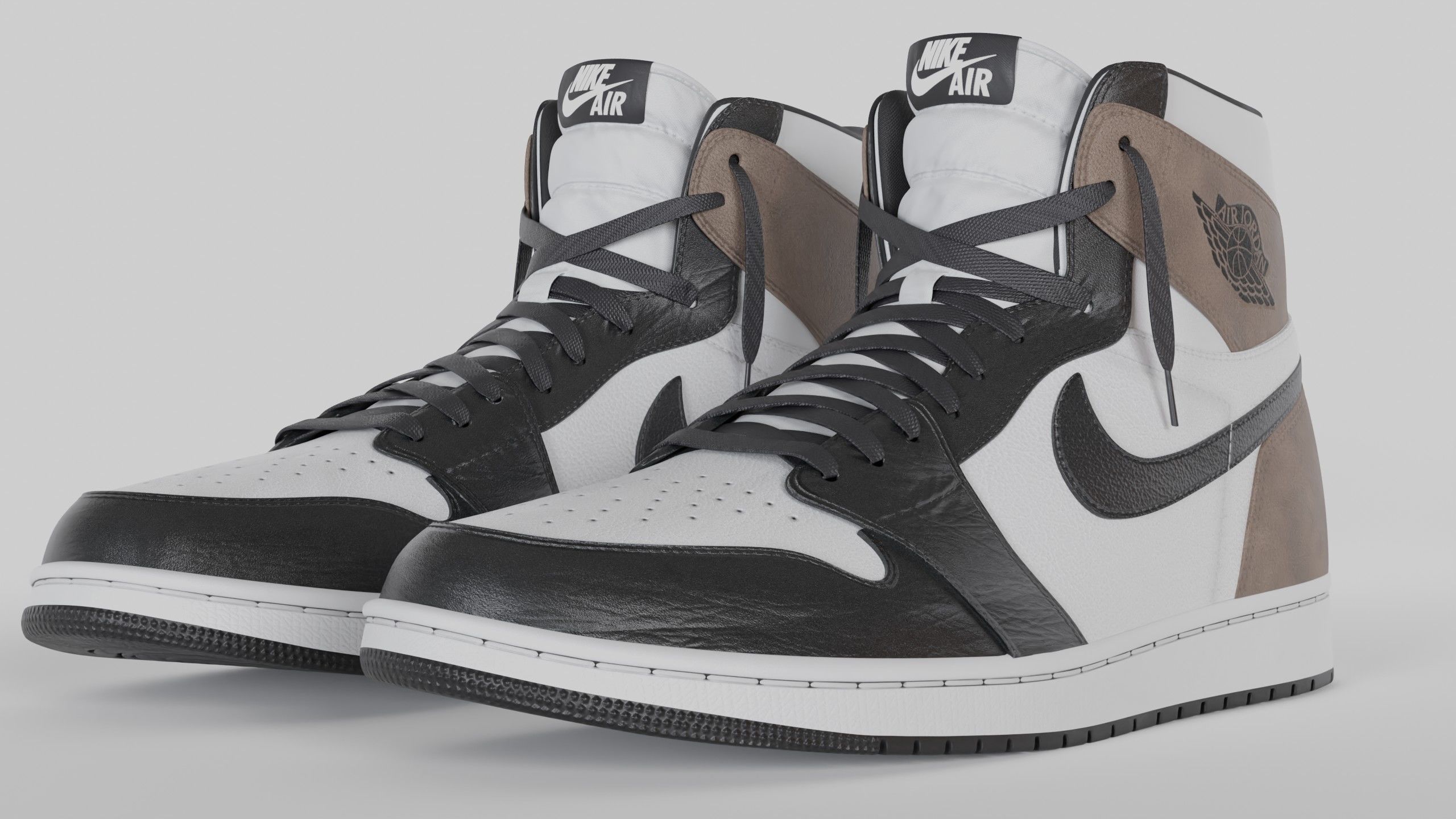Jordan 1 High OG Mocha  Low-poly 3D model_21