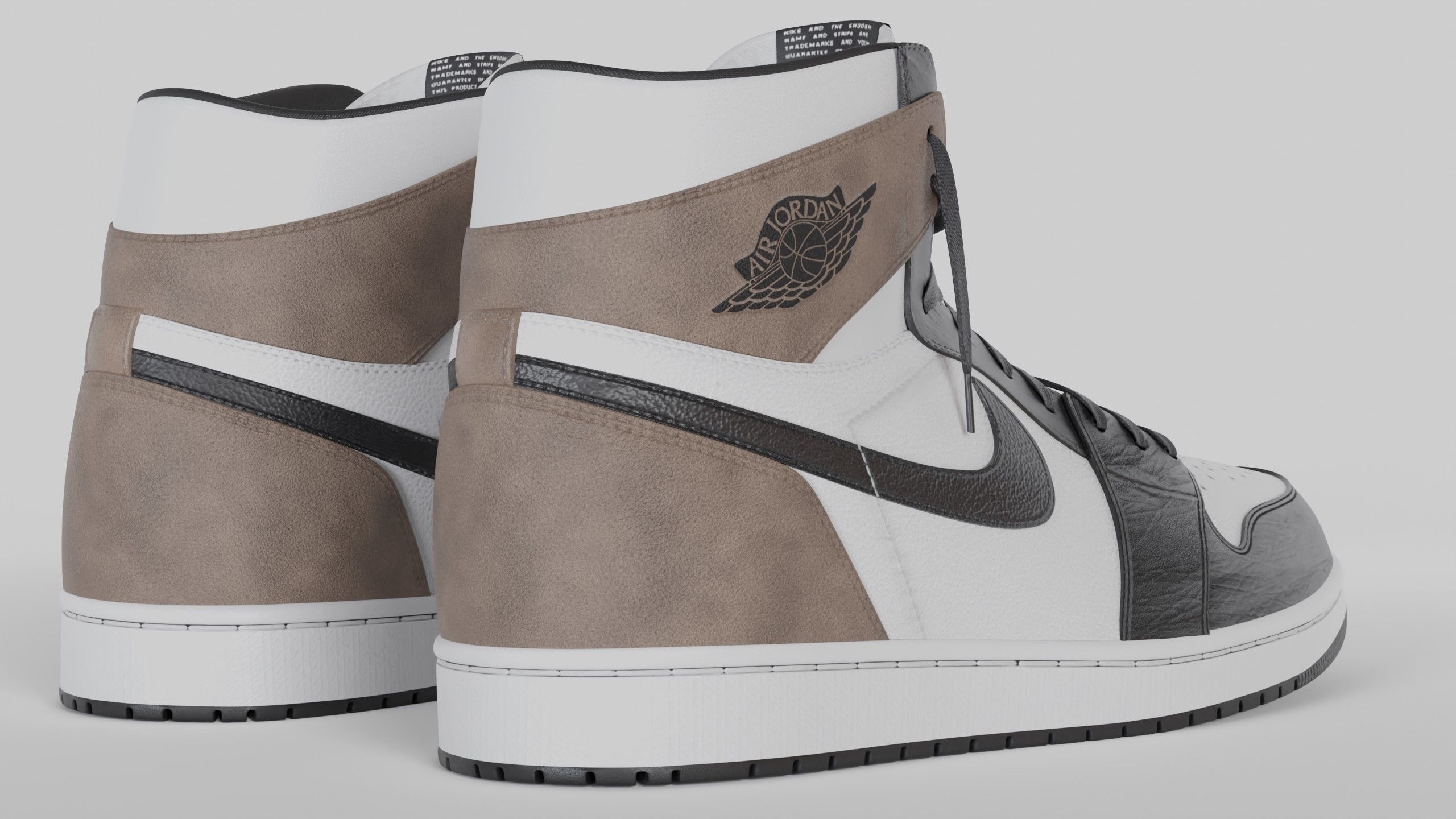 Jordan 1 High OG Mocha  Low-poly 3D model_8