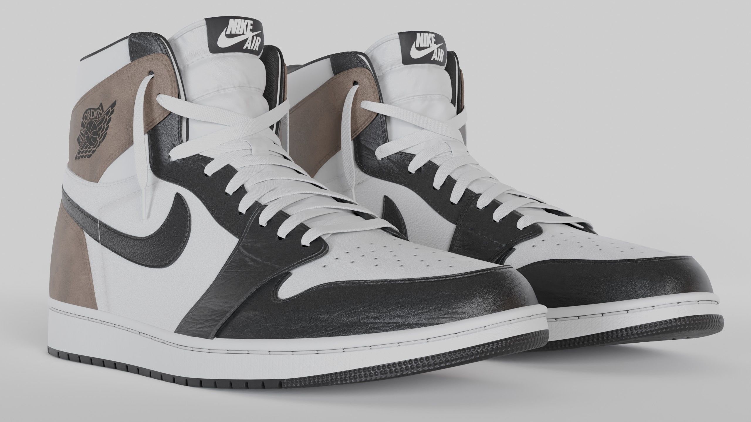 Jordan 1 High OG Mocha  Low-poly 3D model_5