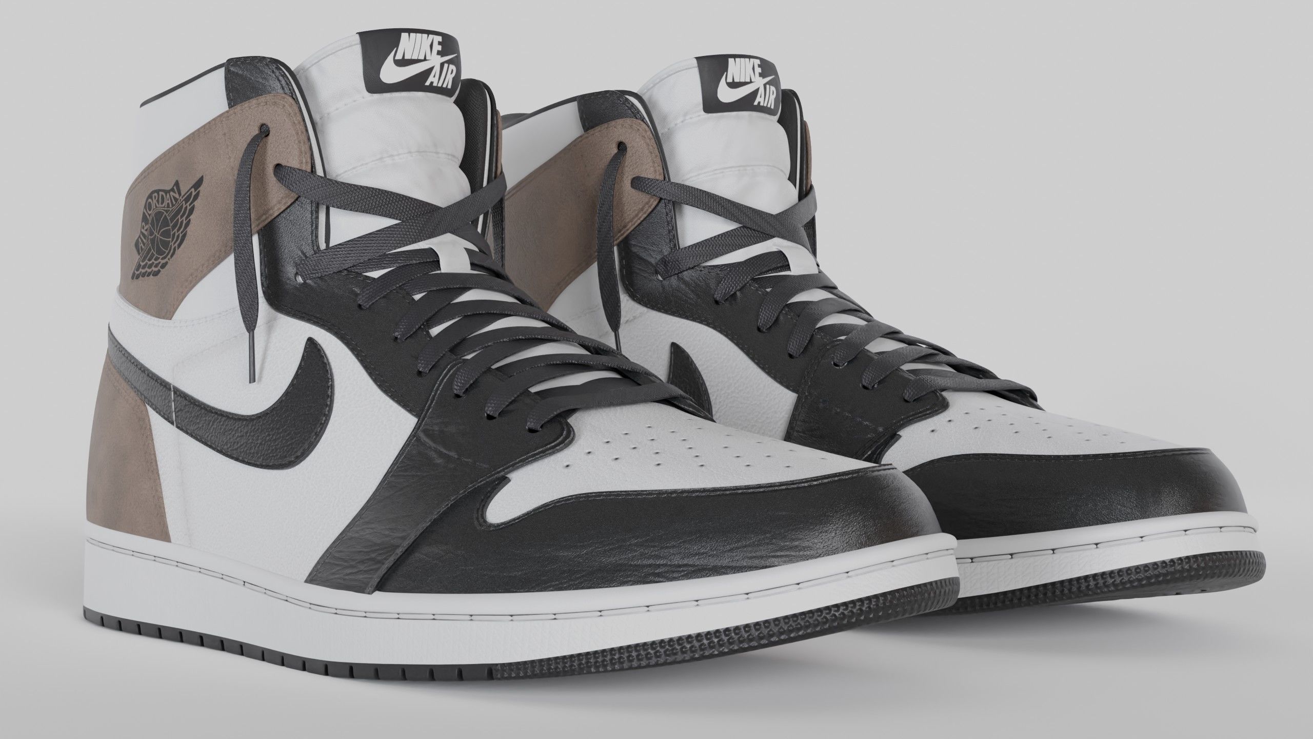 Jordan 1 High OG Mocha  Low-poly 3D model_23