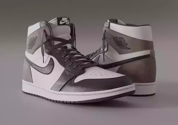 Jordan 1 High OG Mocha  Low-poly 3D model