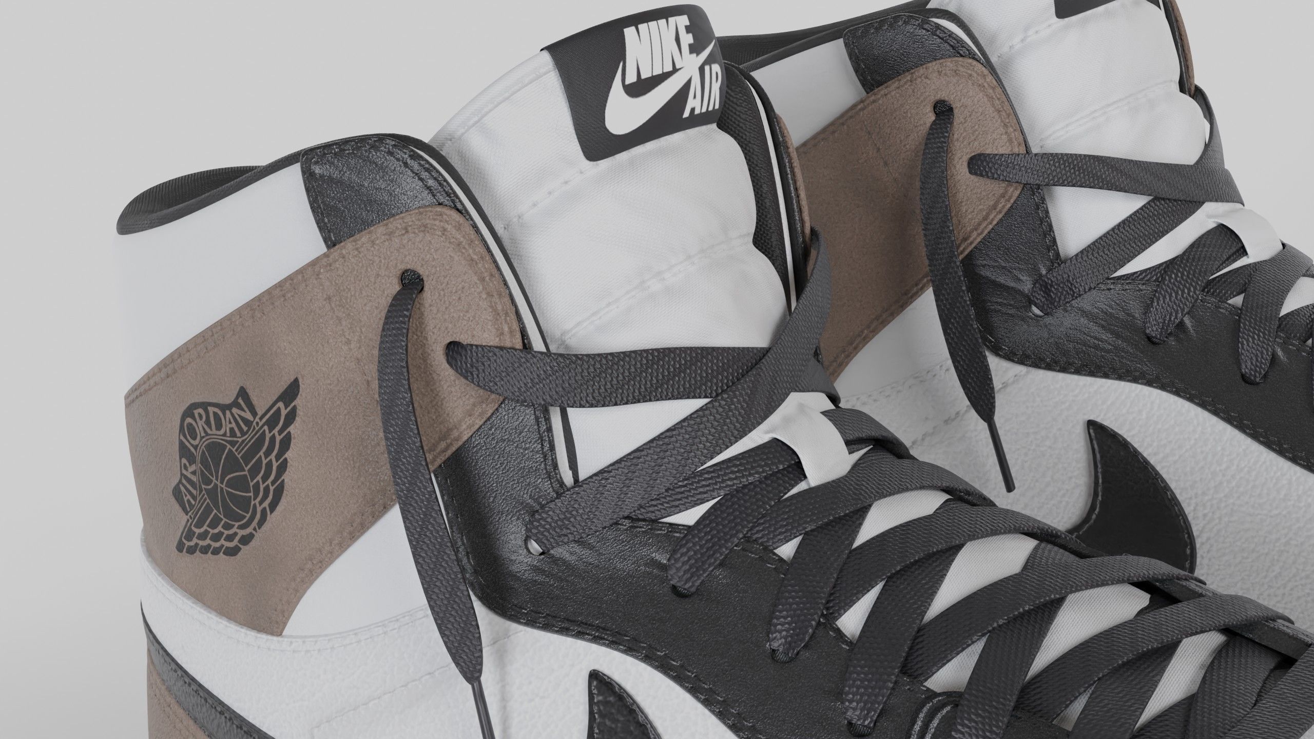 Jordan 1 High OG Mocha  Low-poly 3D model_2