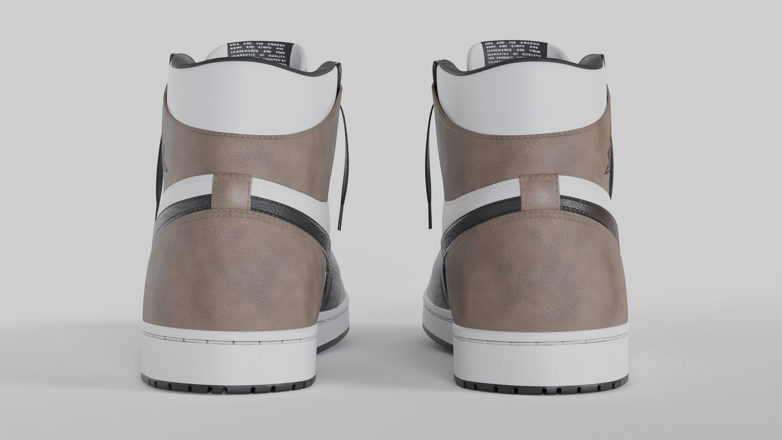 Jordan 1 High OG Mocha  Low-poly 3D model_13
