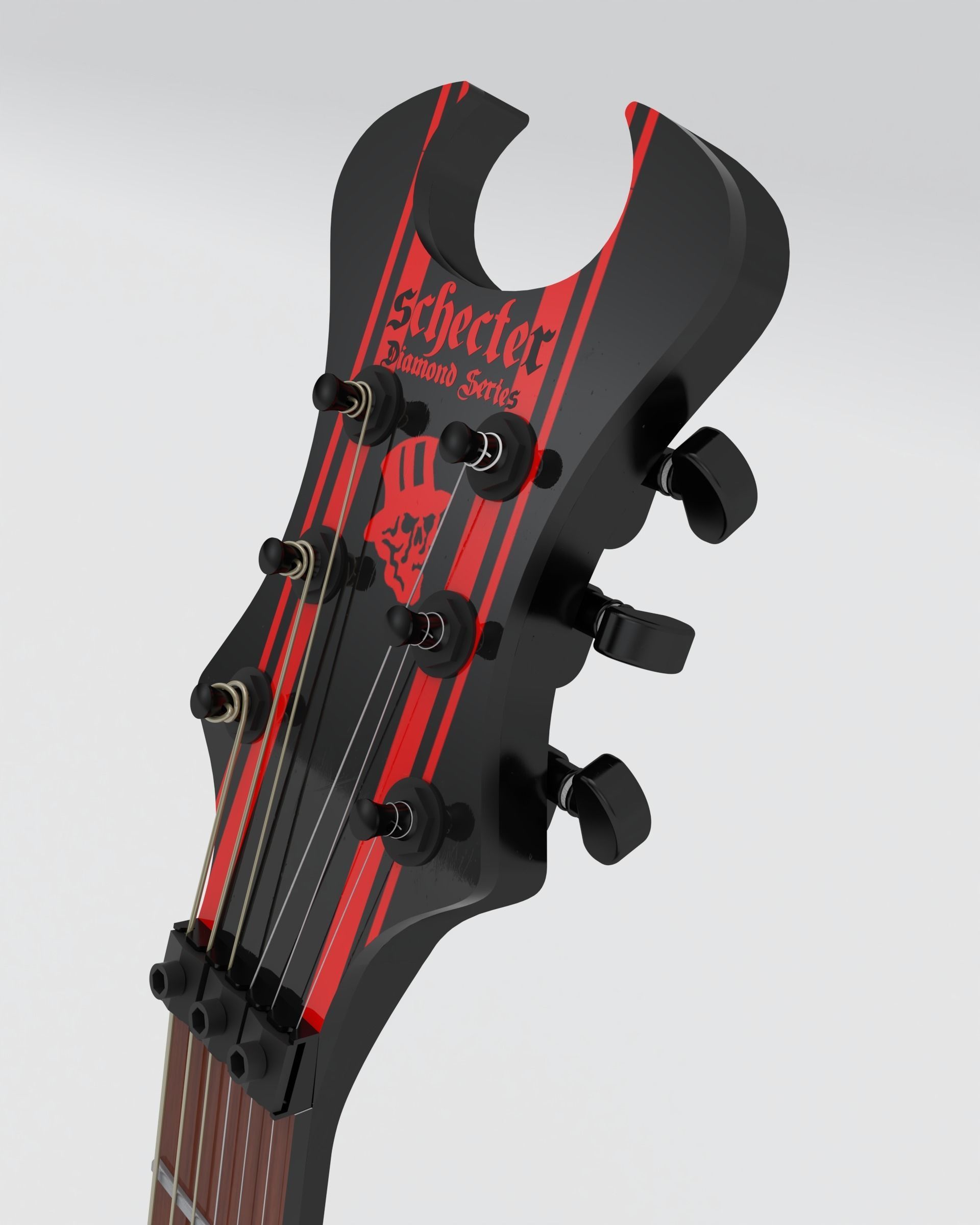 Electric Guitar Schecter Synyster Custom 3D model_2