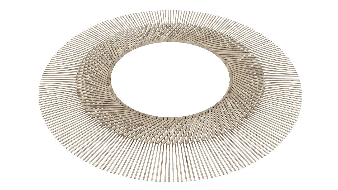 Round sticks mirror 3D model_5