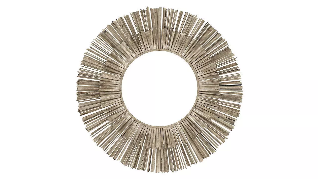 Round sticks mirror 3D model_0