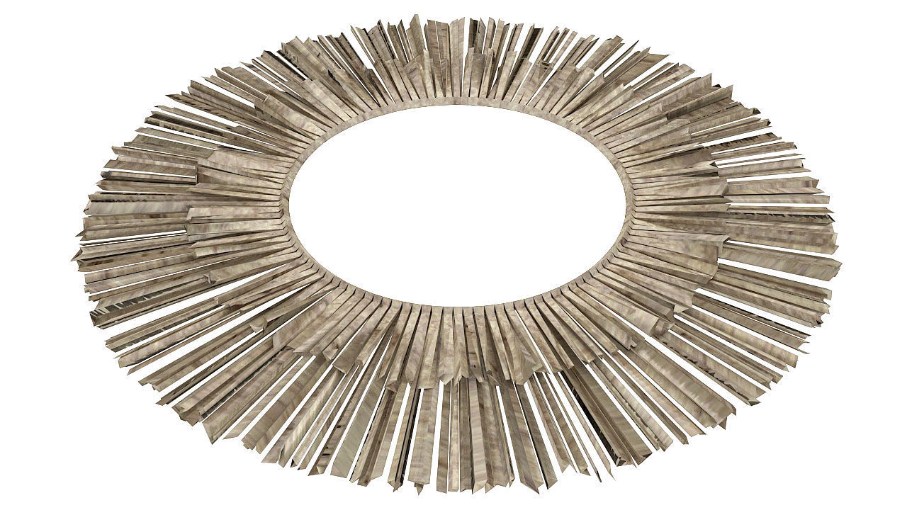 Round sticks mirror 3D model_3