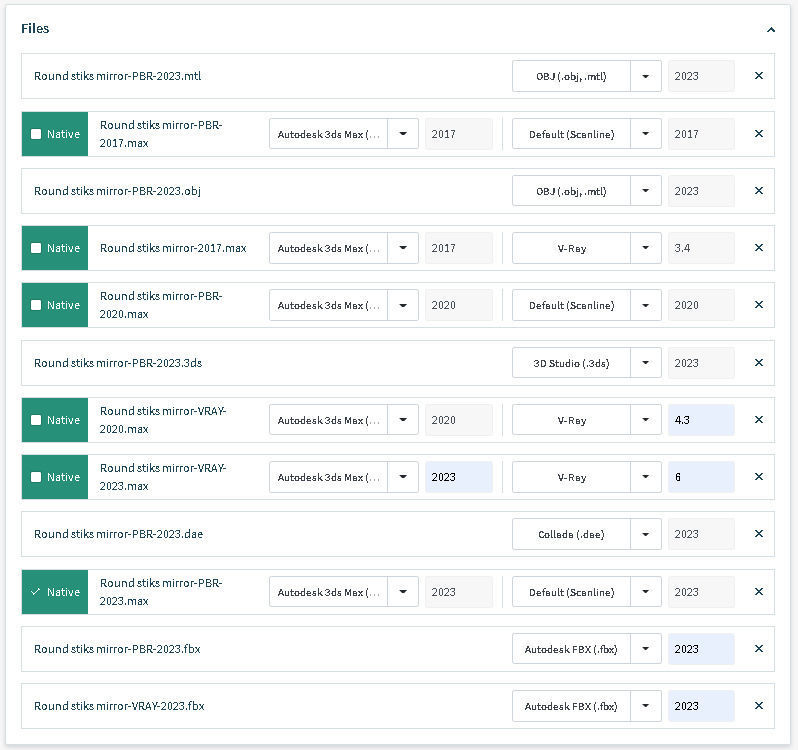Round sticks mirror 3D model_12