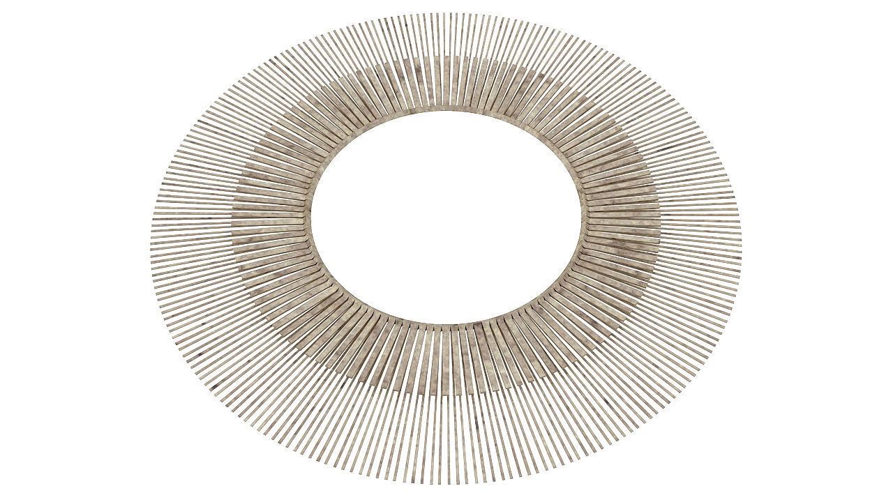 Round sticks mirror 3D model_2
