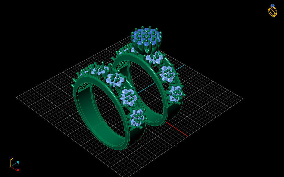 engagement Solitaire ring gold silver 3D print model_5