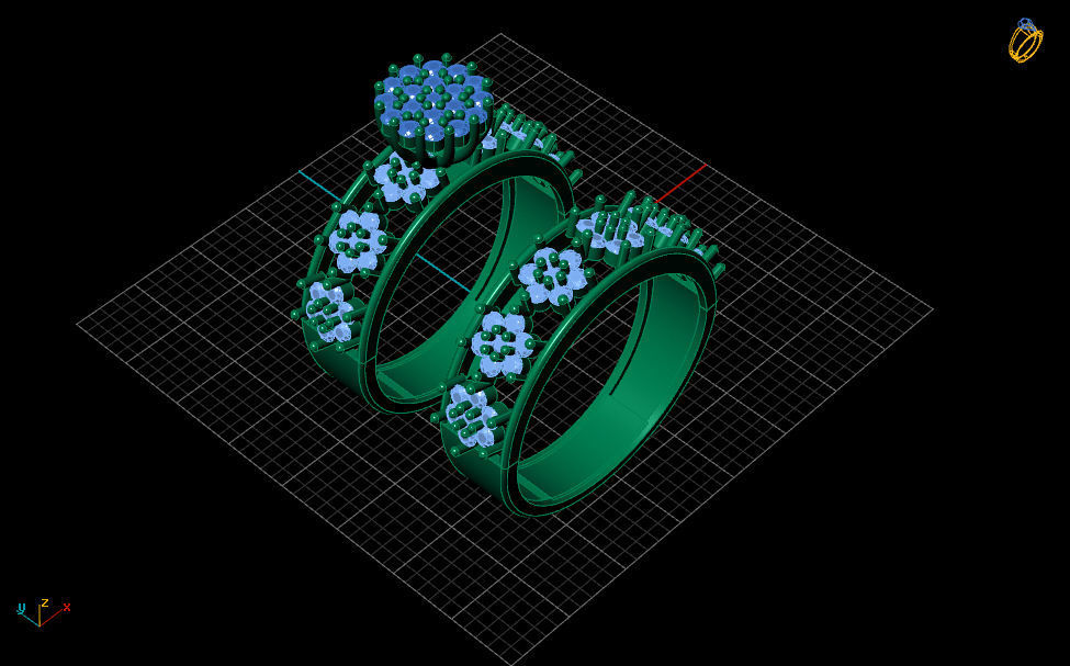 engagement Solitaire ring gold silver 3D print model_7