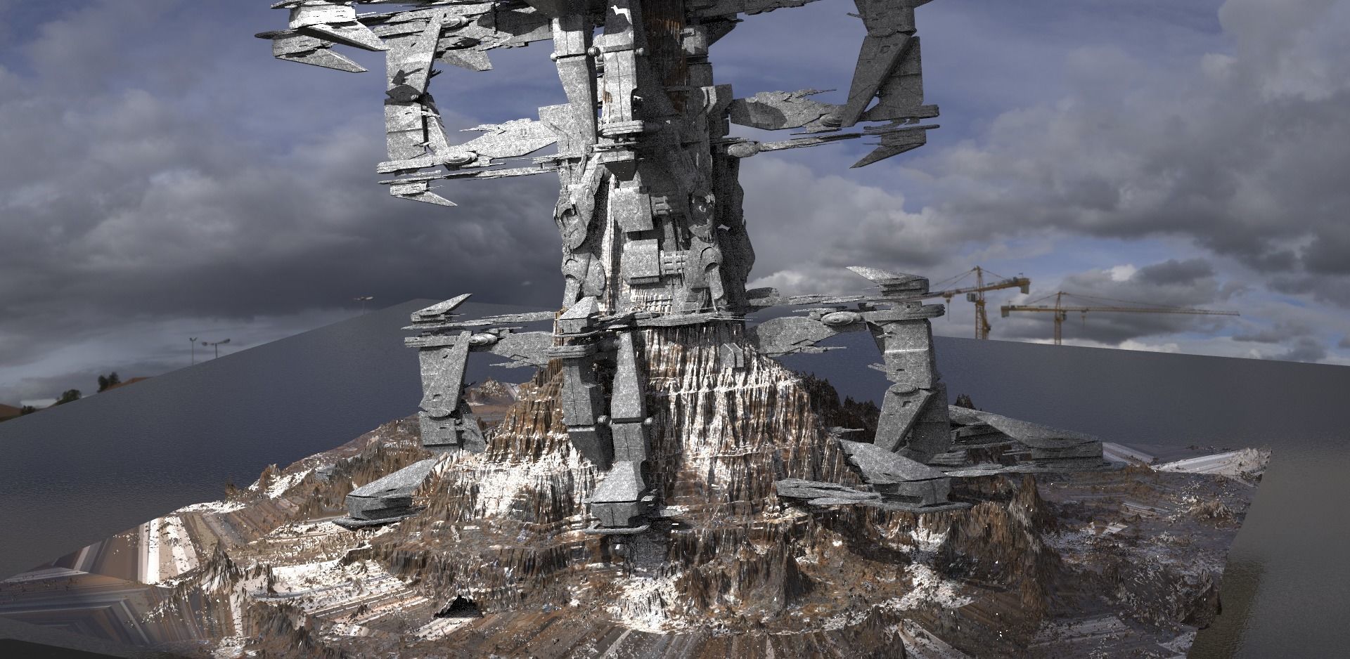 Alien Mining Base 2 3D model_1