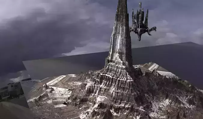 Ice Mountain with Robot Droid