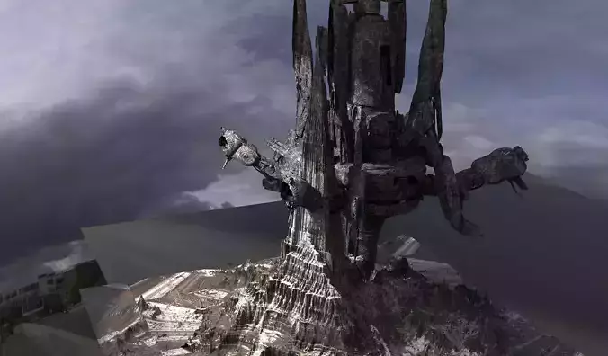 Ice Mountain with Robot Droid 2