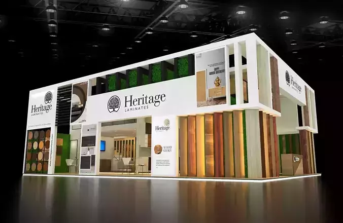 Mezzanine Exhibition Stand Three Side open  10Mtr x 14Mtr