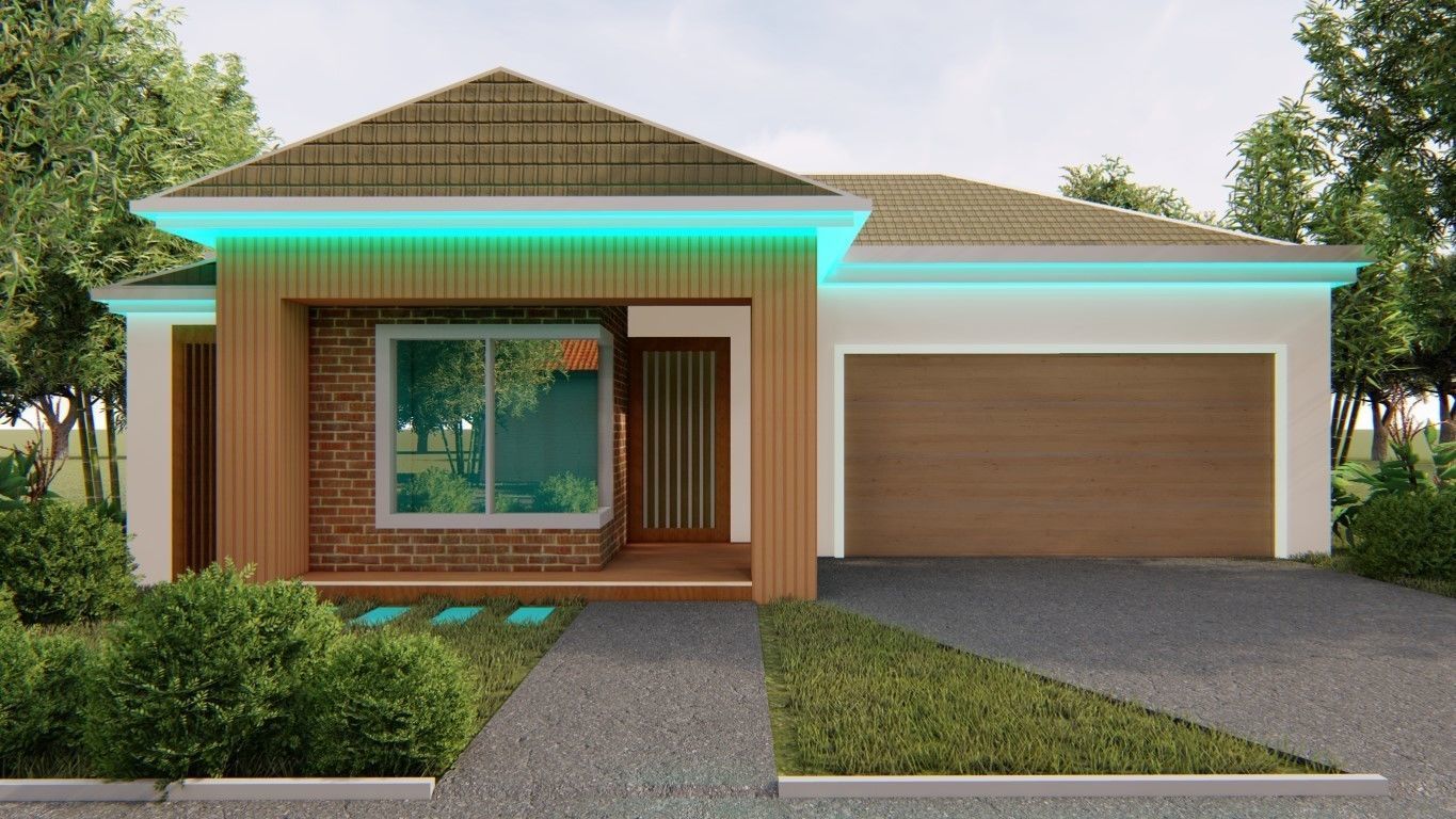 Single Story traditional house model 3D model_26