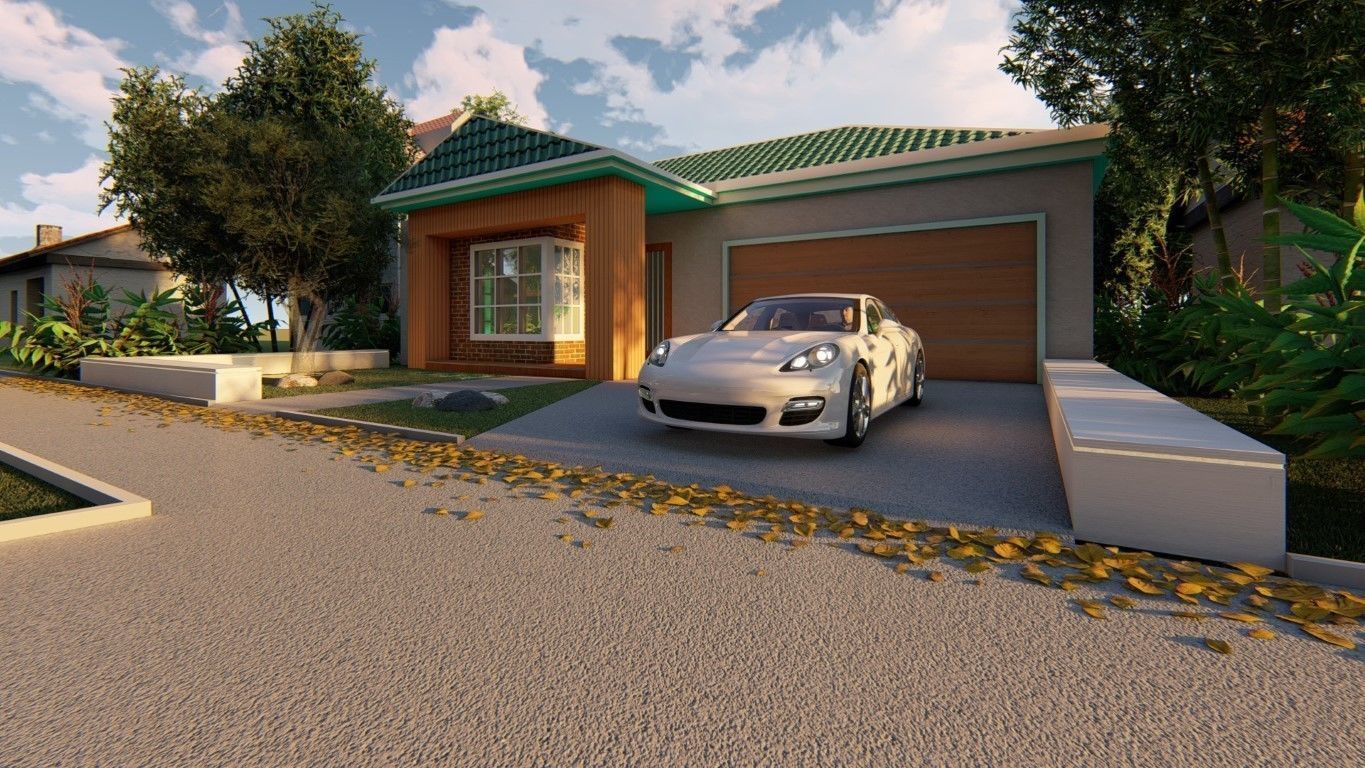 Single Story traditional house model 3D model_2