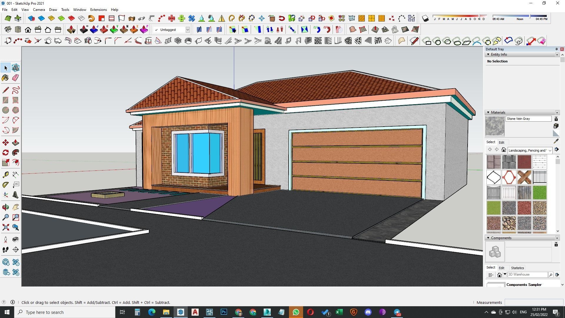 Single Story traditional house model 3D model_7
