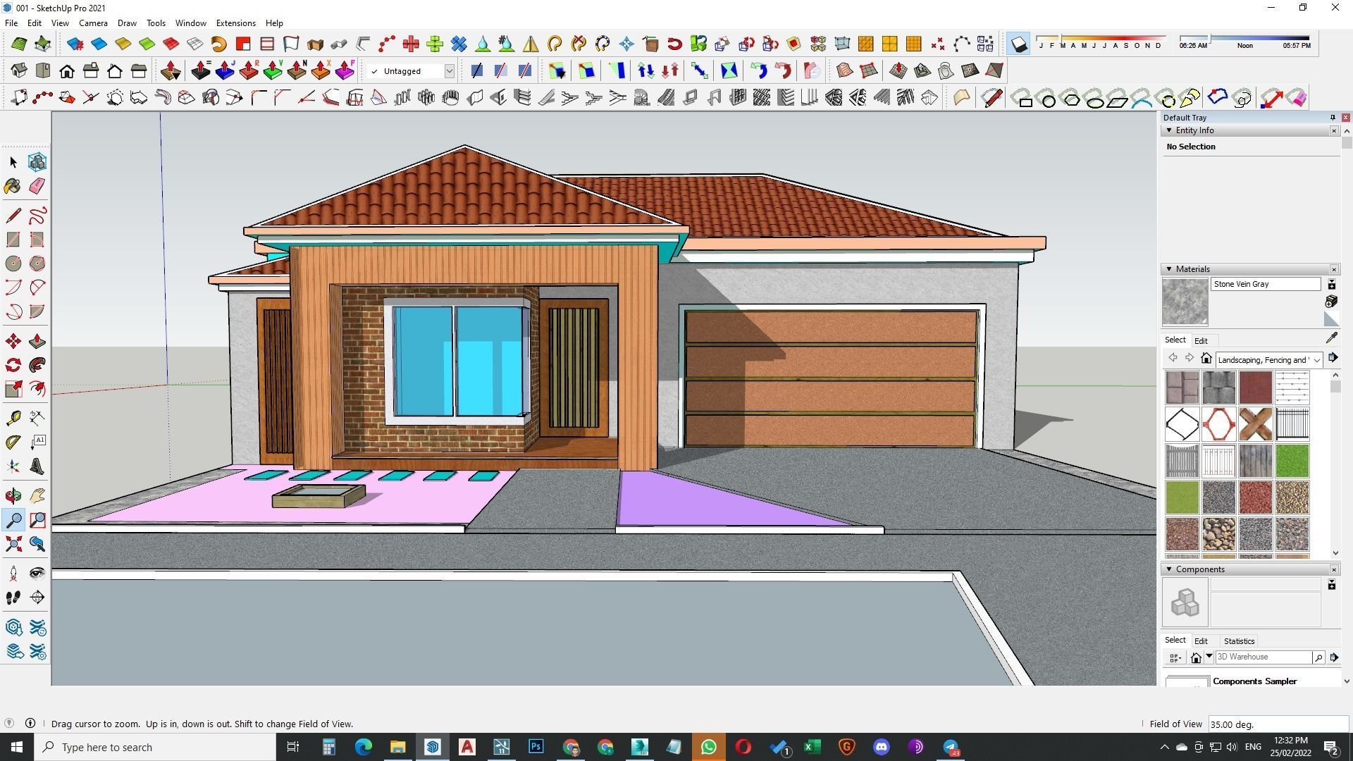 Single Story traditional house model 3D model_10