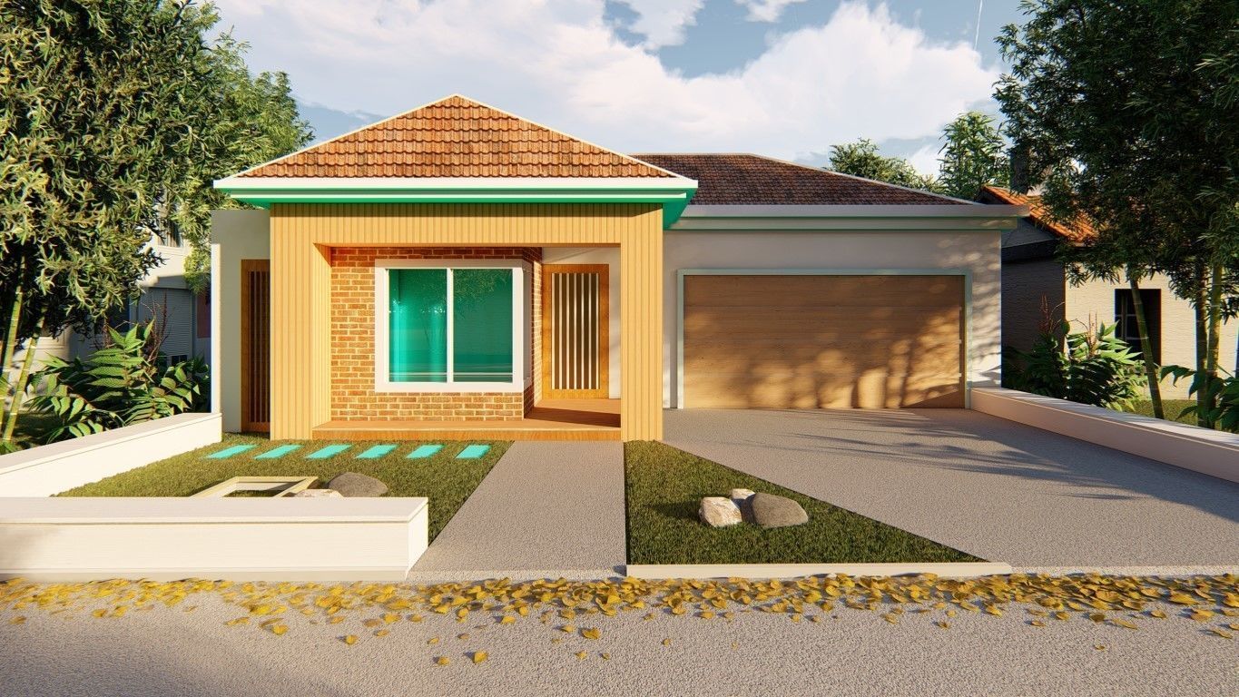 Single Story traditional house model 3D model_3