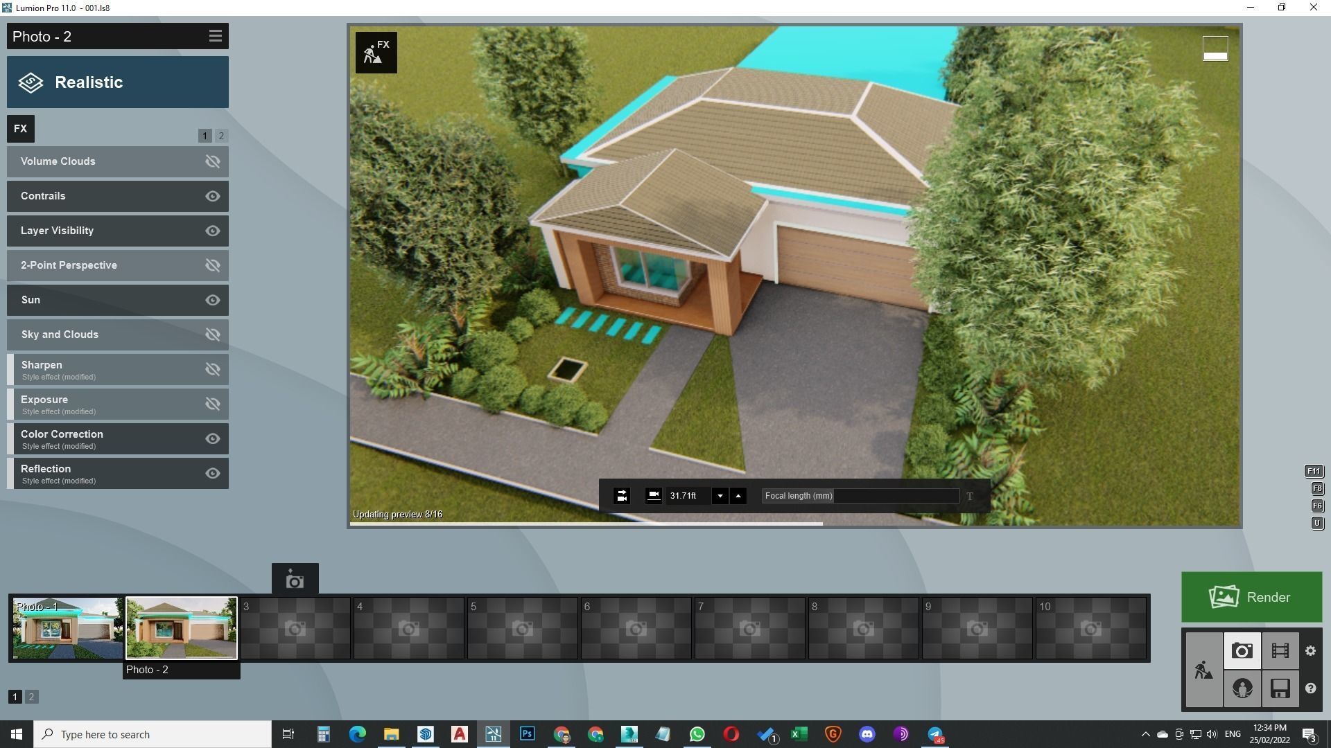 Single Story traditional house model 3D model_22