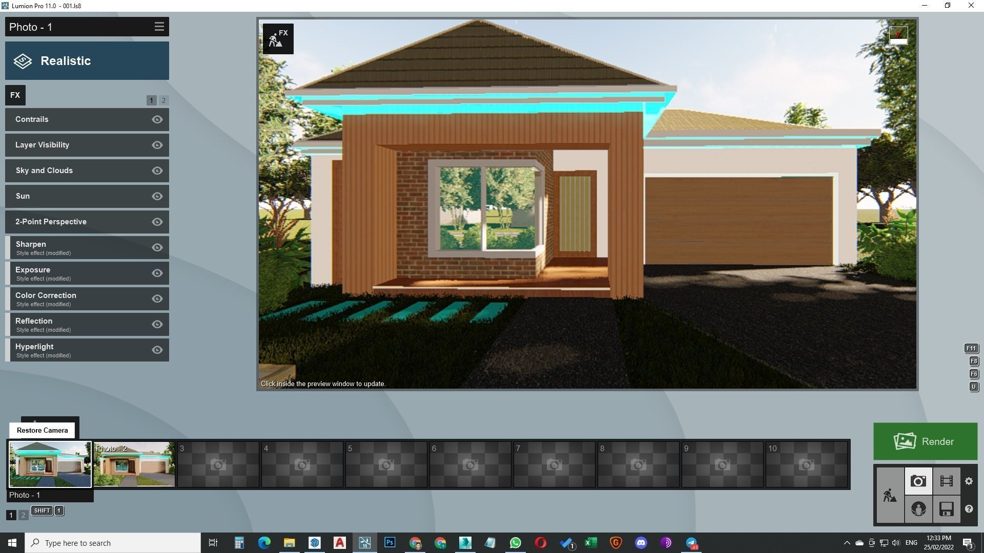 Single Story traditional house model 3D model_20