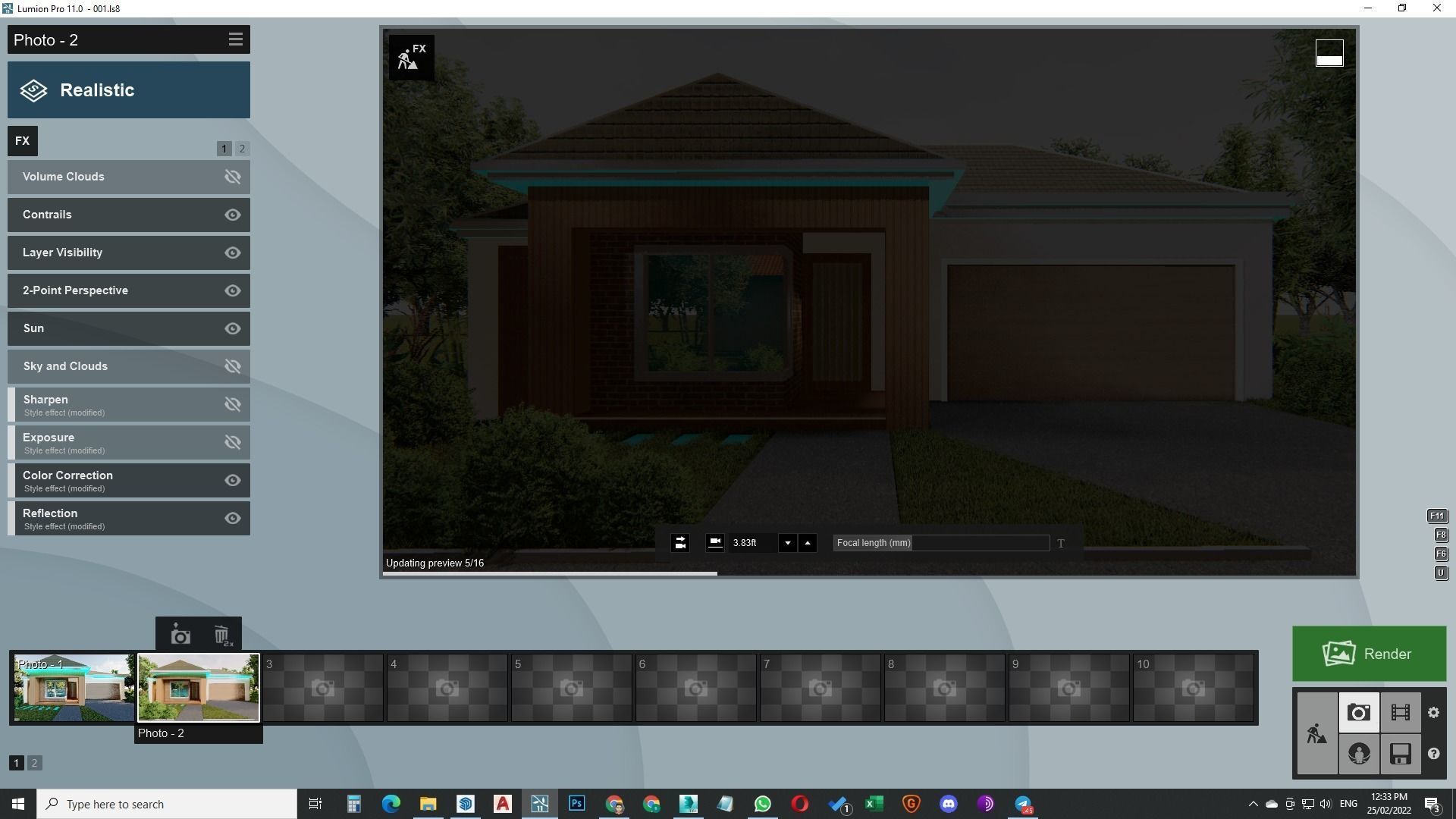 Single Story traditional house model 3D model_21