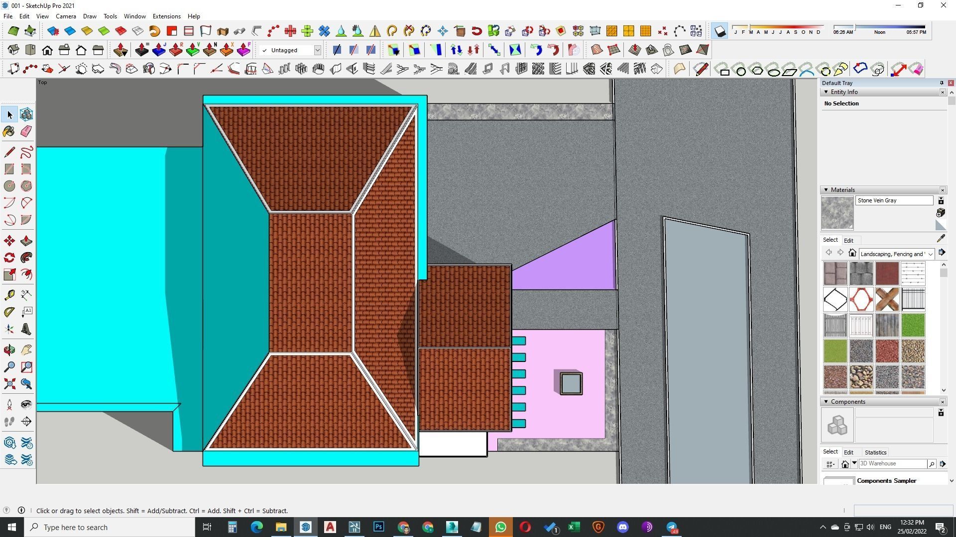 Single Story traditional house model 3D model_11