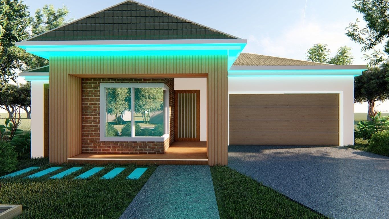 Single Story traditional house model 3D model_25