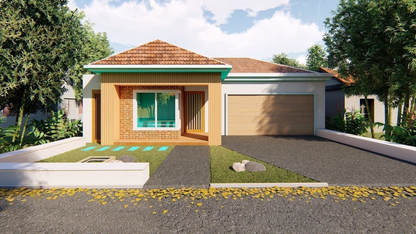 Single Story traditional house model 3D model_5