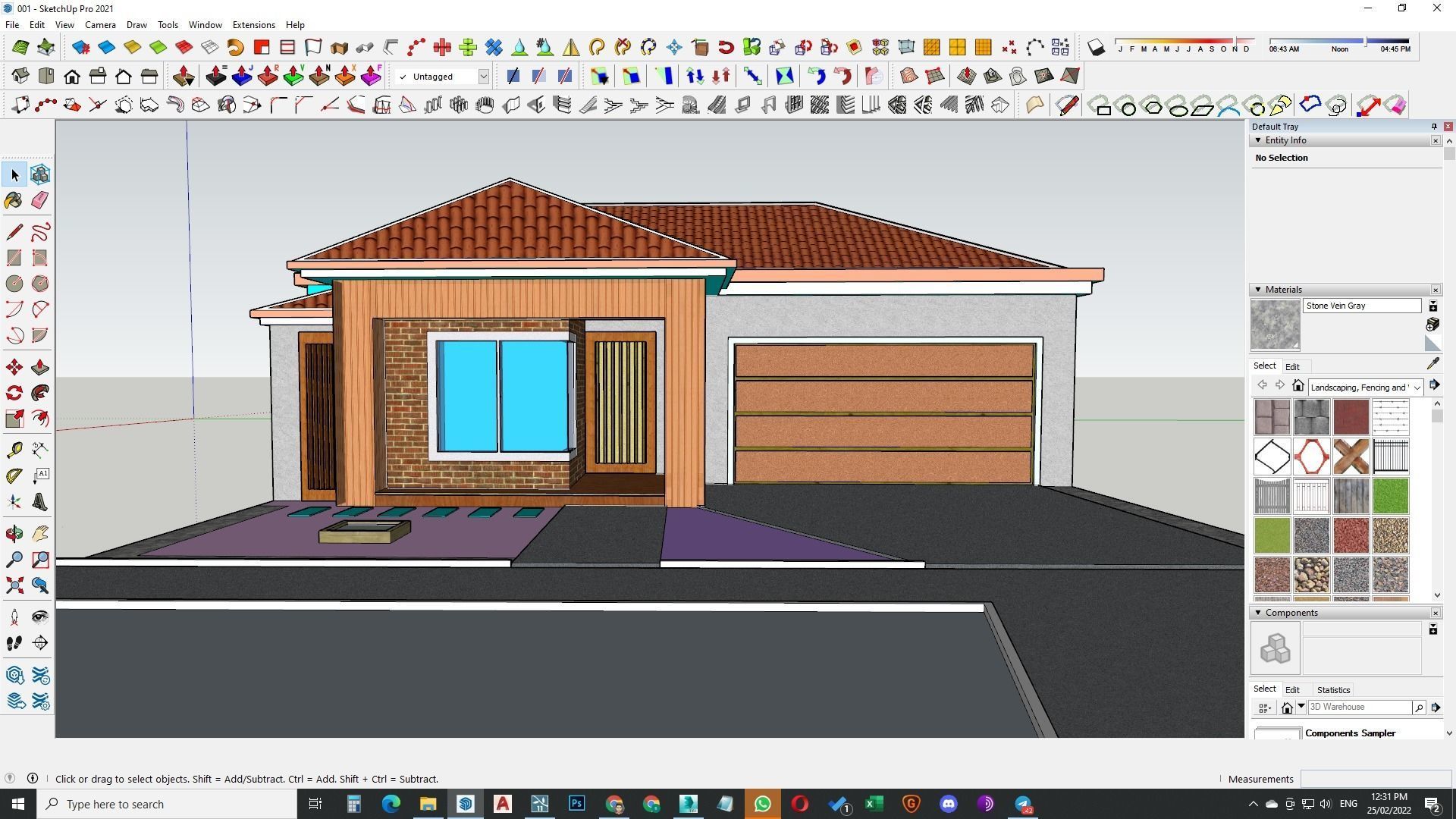 Single Story traditional house model 3D model_6