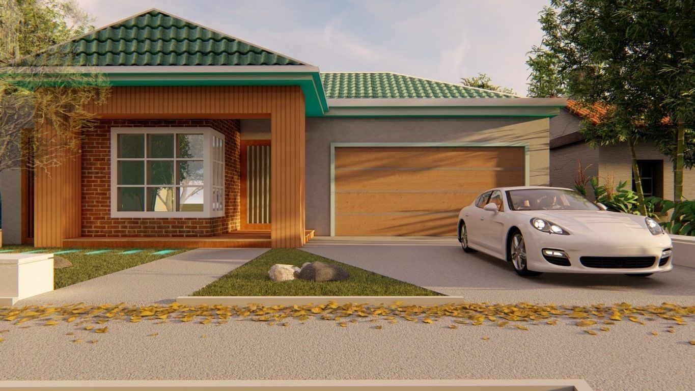 Single Story traditional house model 3D model_1