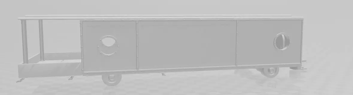 Passenger Train 3D model_0