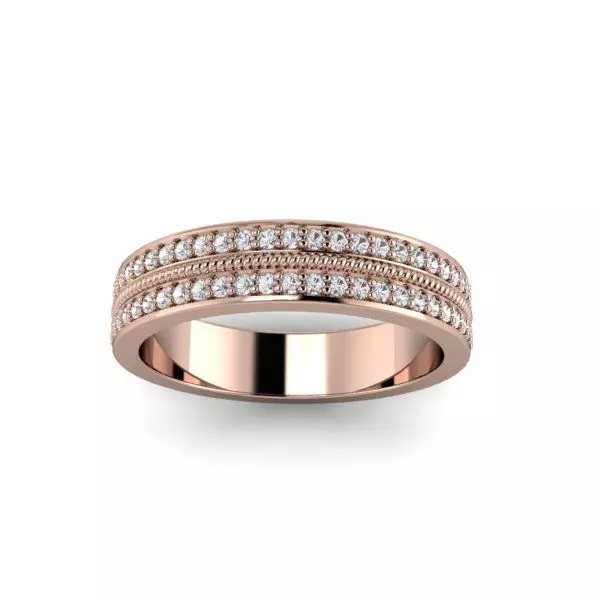 Model 707 7 US Size Ring Pave Diamond 3D print model