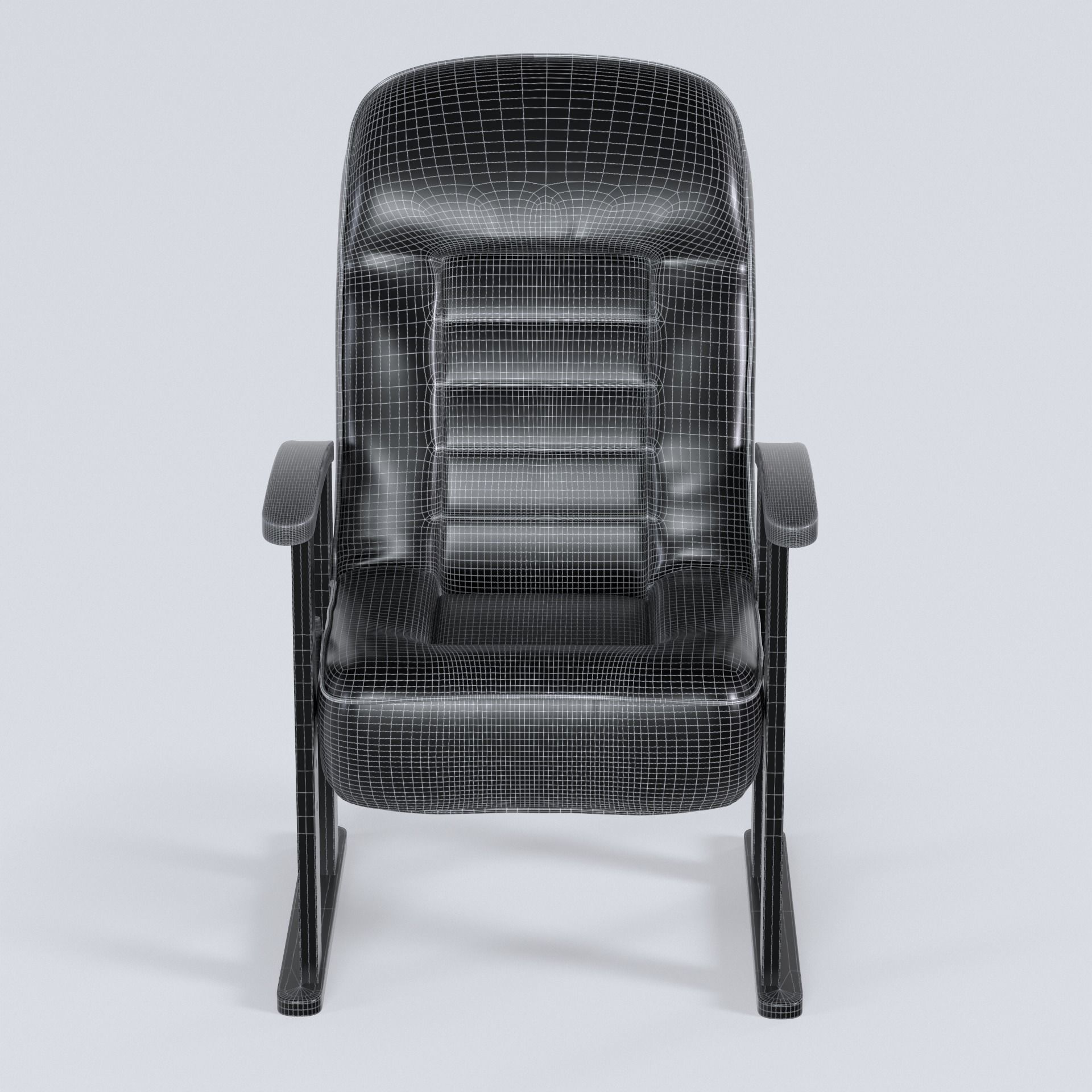 Japanese Recliner Chair 3D Model for Architectural Visualization 3D model_10