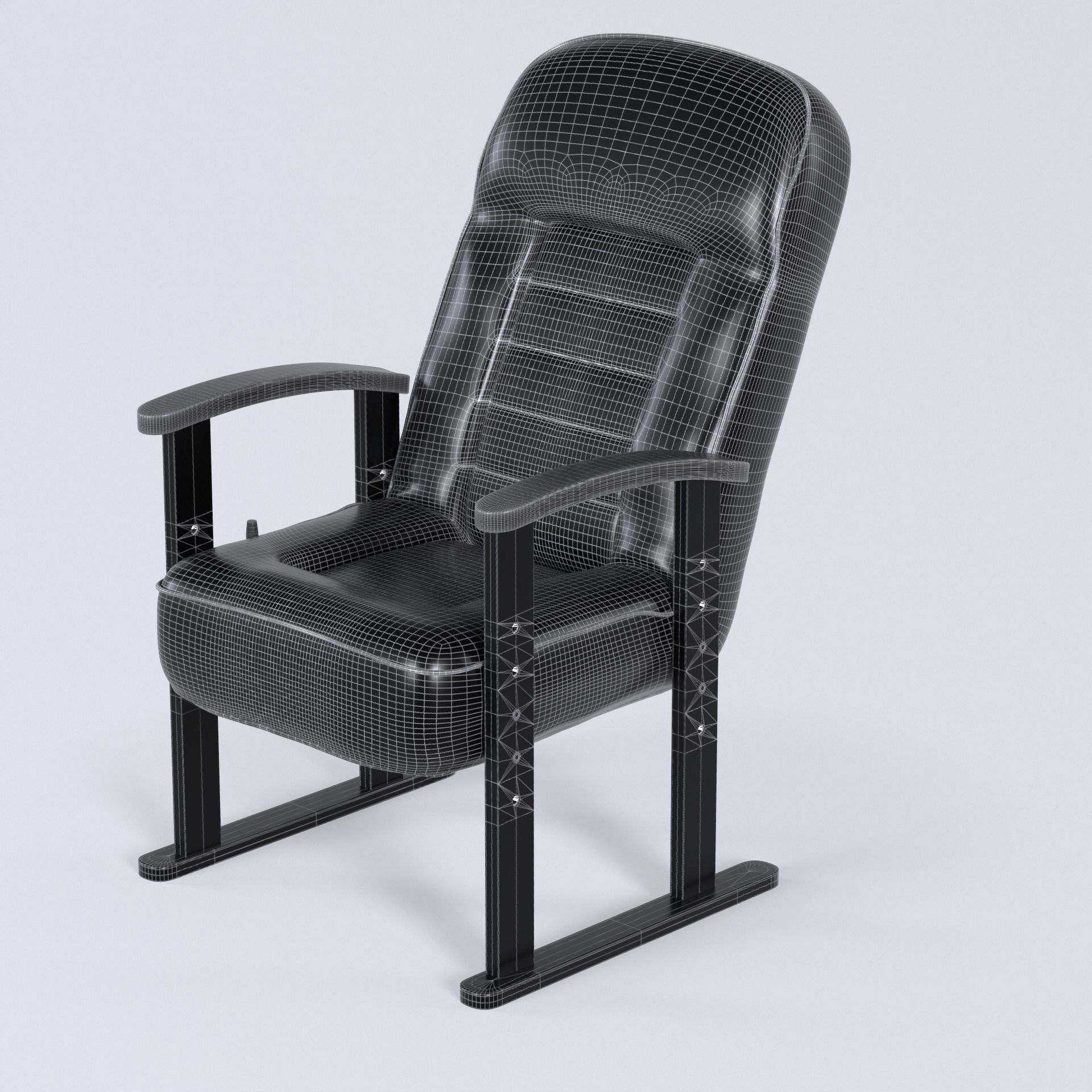 Japanese Recliner Chair 3D Model for Architectural Visualization 3D model_7