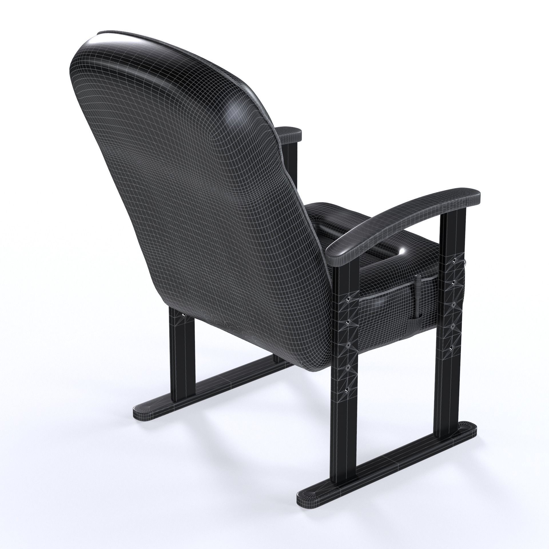 Japanese Recliner Chair 3D Model for Architectural Visualization 3D model_8