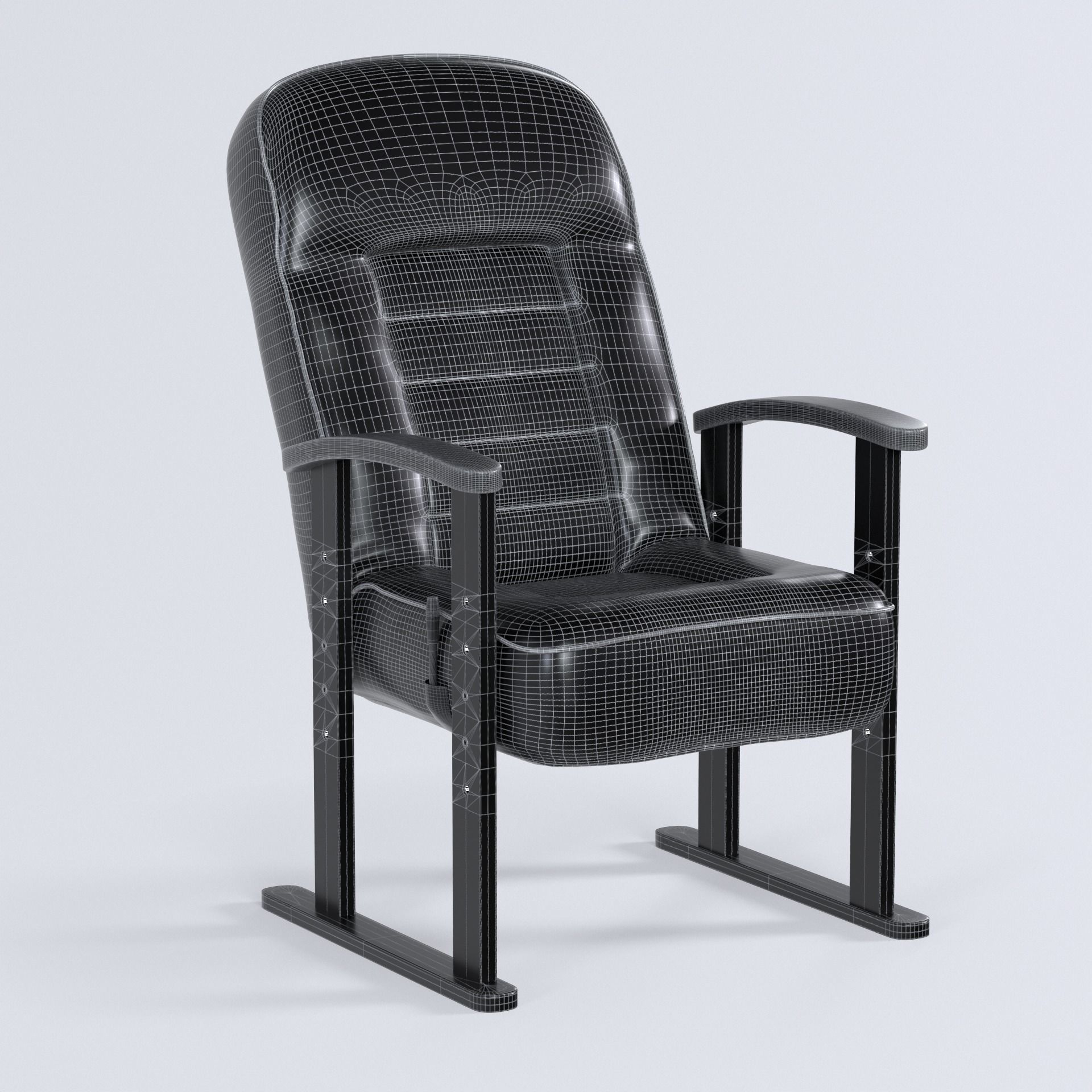 Japanese Recliner Chair 3D Model for Architectural Visualization 3D model_9