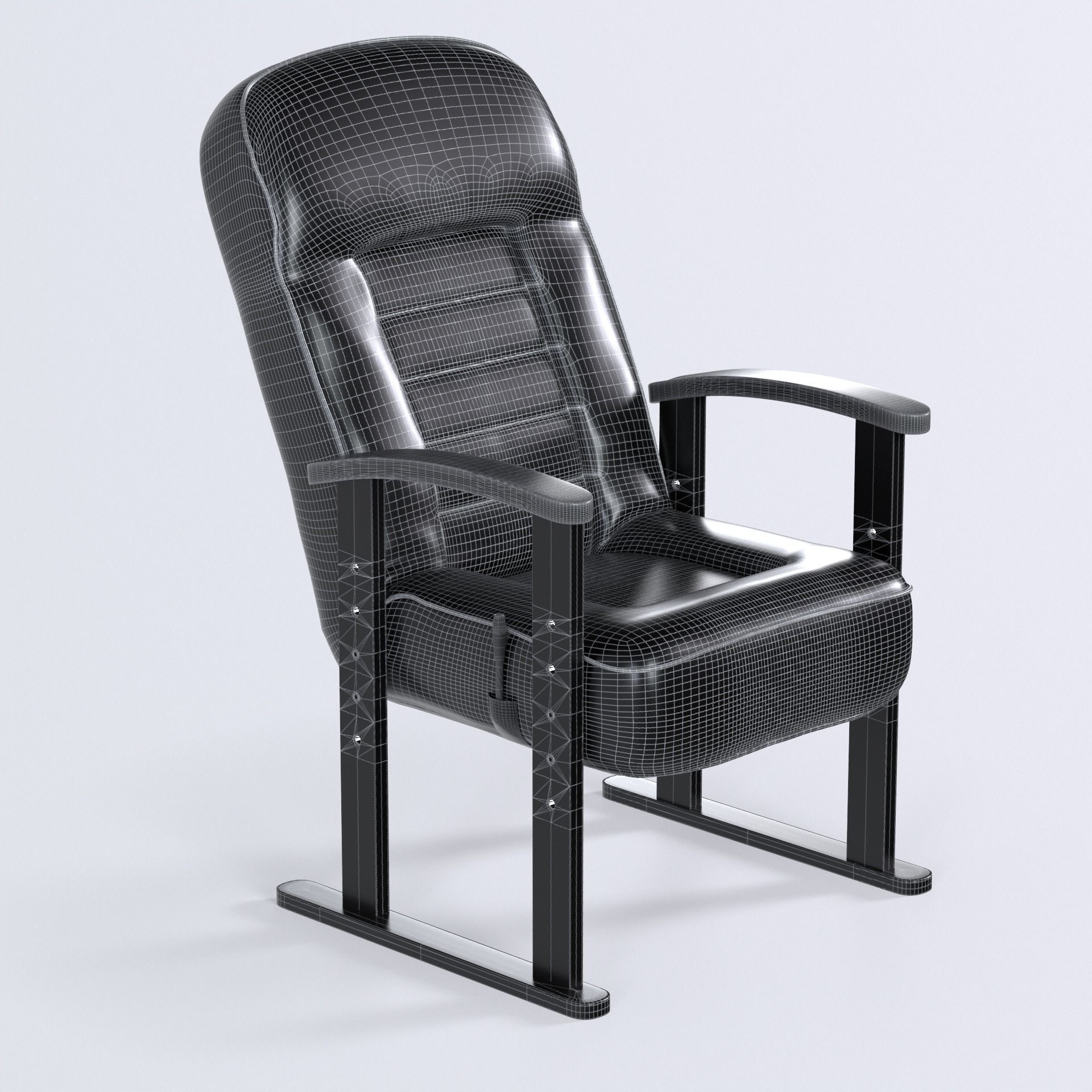 Japanese Recliner Chair 3D Model for Architectural Visualization 3D model_6