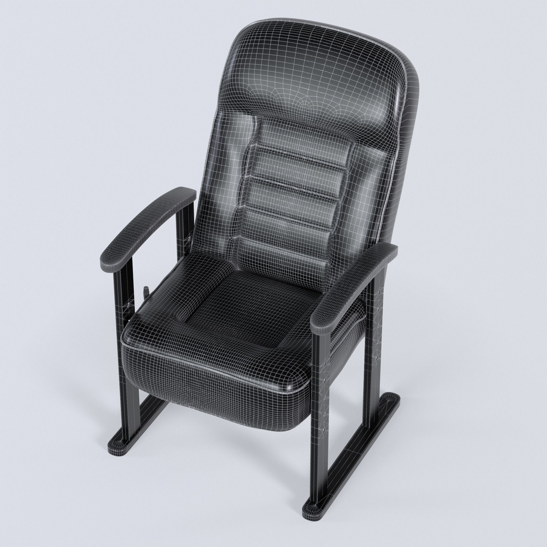 Japanese Recliner Chair 3D Model for Architectural Visualization 3D model_11