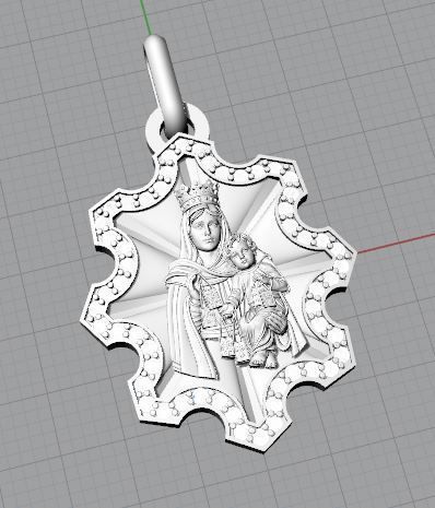 virgin of carmen- virgen del carmen 3D model_7