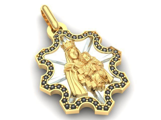 virgin of carmen- virgen del carmen 3D model_4