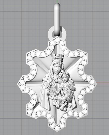 virgin of carmen- virgen del carmen 3D model_6