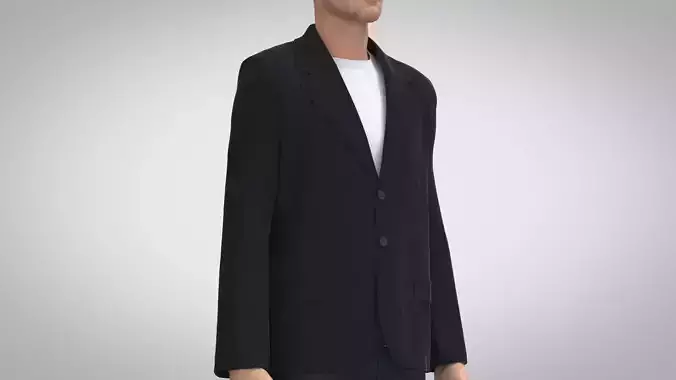 Classic Suit Jacket 3D model
